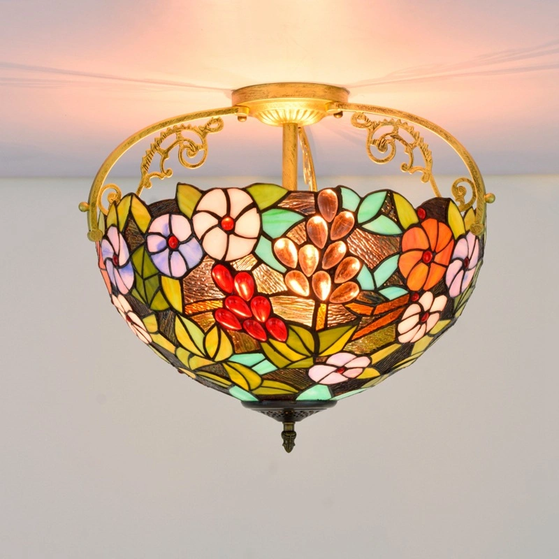 Turkish Colorful Glass Pendent Light Fixtures Kitchen Basket Empire Chandelier (WH-TA-35)