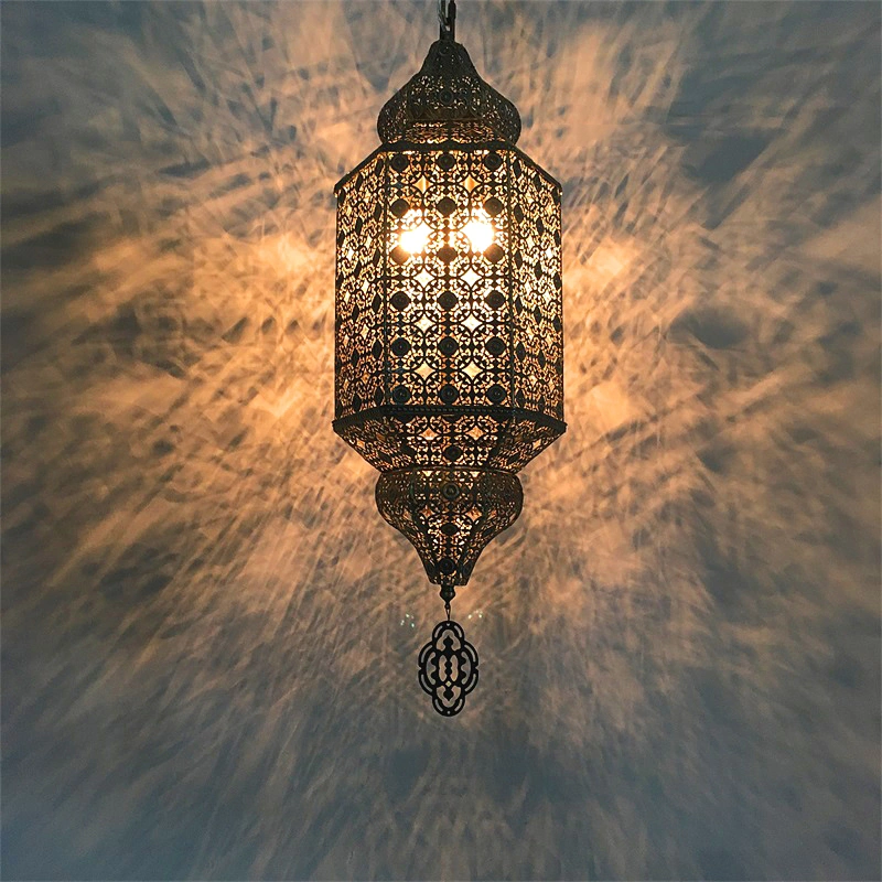 Traditional Arab Pendant Lamp Arabian Lighting Chandelier Hollowed Arabic Hanging Light (WH-DC-61)