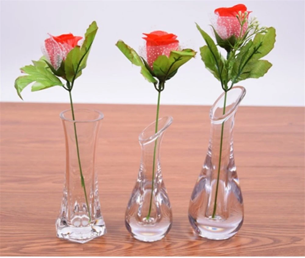18cm Flower Vase Without Handle for Big Bunch of Flowers Embossed Ball Shape Resin Vase Nice Design Cylinder Clear Glass Vase for Home, Office, Wedding