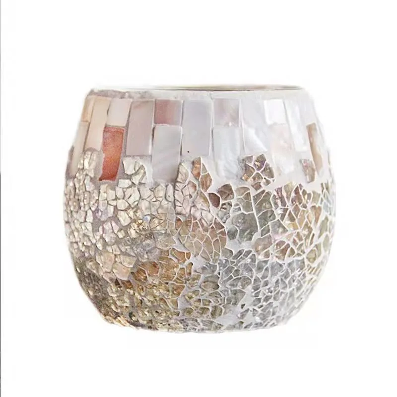 DIY Glass Mosaic Candle Jar Candle Holders