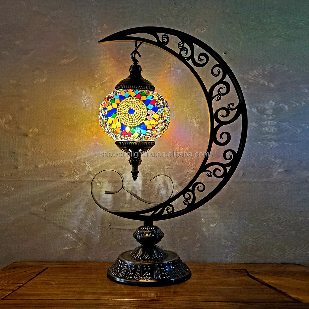 Moya Decorative Glass Handmade Turkish Style LED Table Lamp