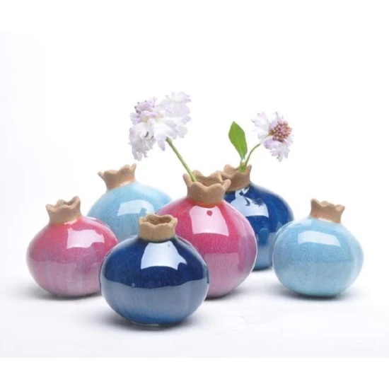 Vases à bourgeons ronds de luxe en céramique, petit Vase doré à bas prix pour la décoration florale DIY