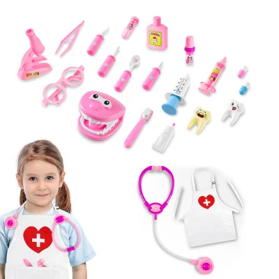 Kit éducatif de jeu de simulation médical, Costume de jeu de rôle de médecin, Kit de médecin et de dentiste, jouets, Costume de médecin, Kit médical de stéthoscope, ensemble de jouets de jeu de rôle