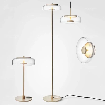 Lampadaire LED postmoderne lampadaires nordiques en fer doré pour salon support lumière LED (WH